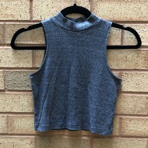 Mockneck Sleeveless Crop Top